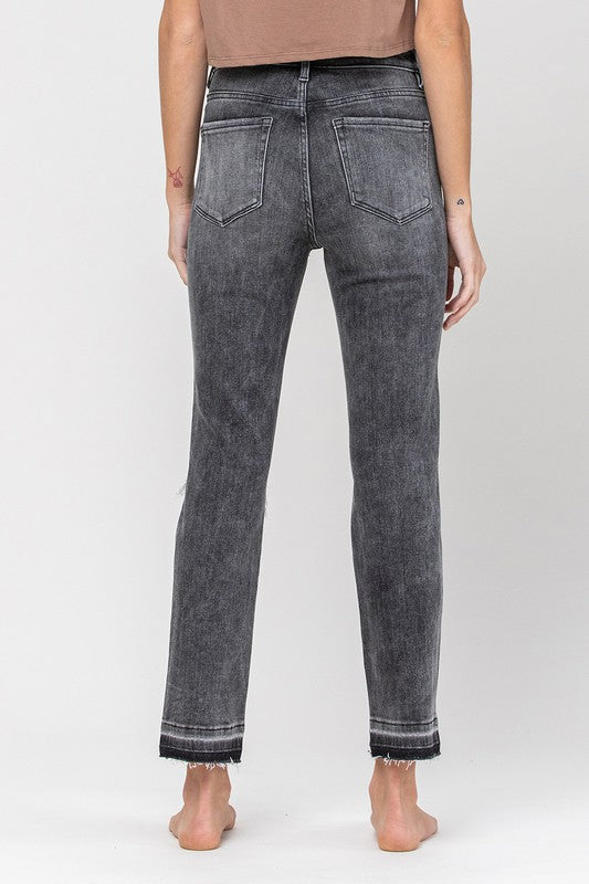 Vervet High Rise Released Hem Straight Jeans