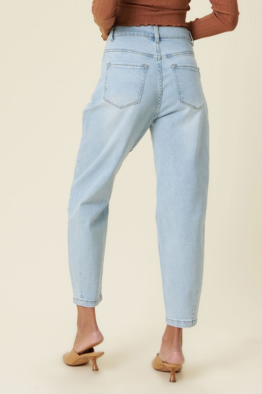 Vibrant M.I.U Distressed Slouchy Jeans