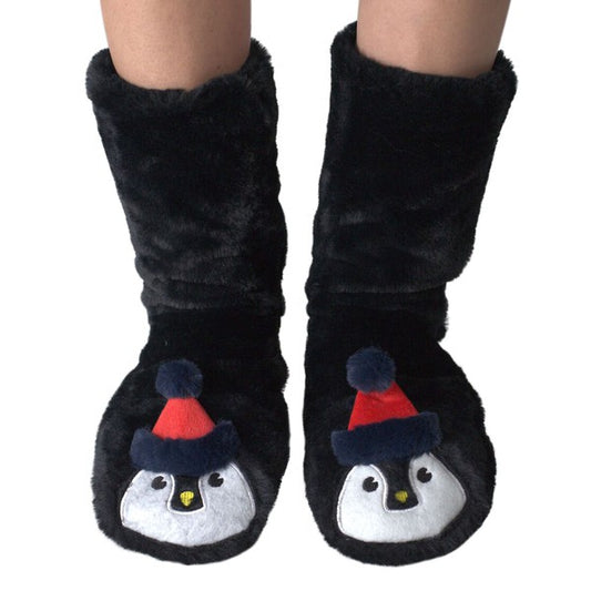 Penguin - Women's Cozy Sherpa Slipper Socks