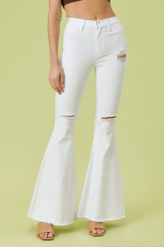 Vibrant M.I.U Bohemian Nights High Rise Flare Jeans