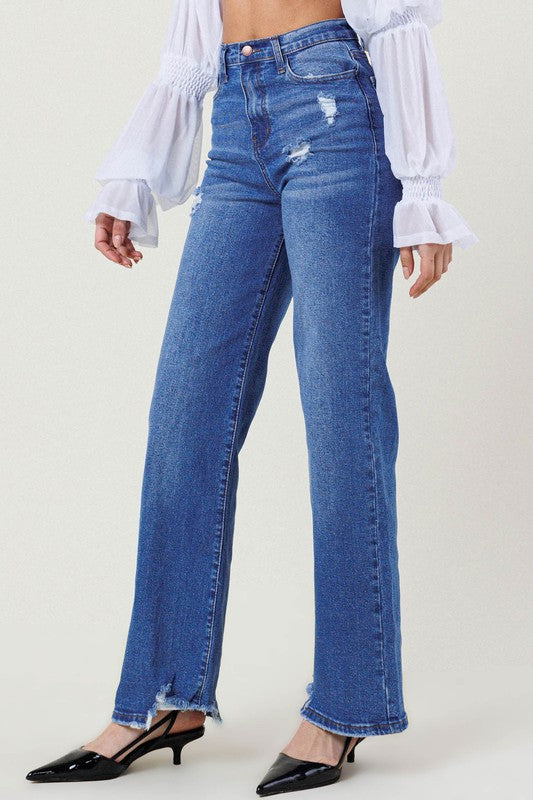 Vibrant M.I.U Say Less High Rise Wide Leg Jeans