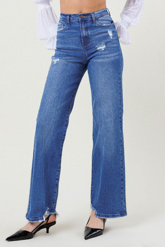 Vibrant M.I.U Say Less High Rise Wide Leg Jeans