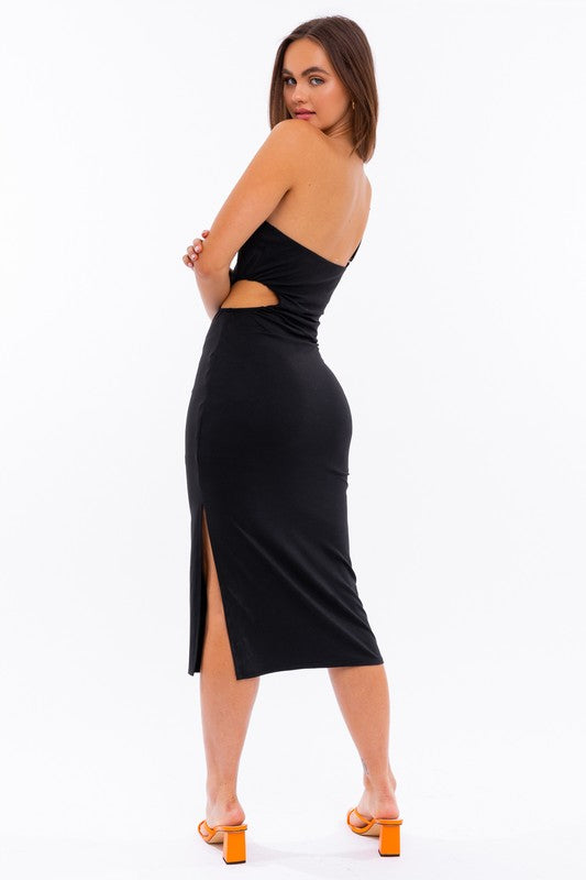 Just Because One Shoulder Midi Dress