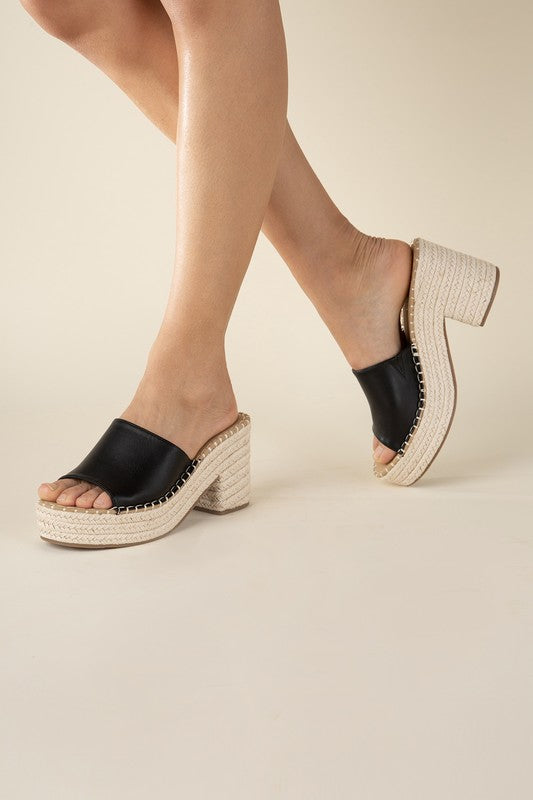 Stella Espadrille Mule Heels