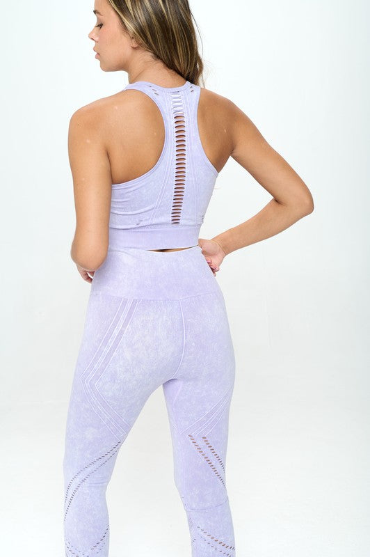 Seamless Two Piece Yoga Mineral Qashed Active Set