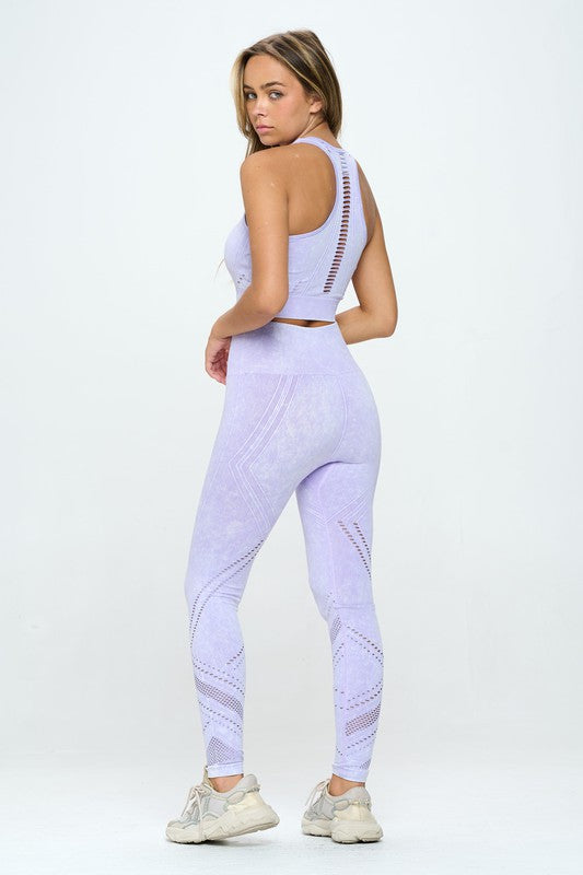 Seamless Two Piece Yoga Mineral Qashed Active Set