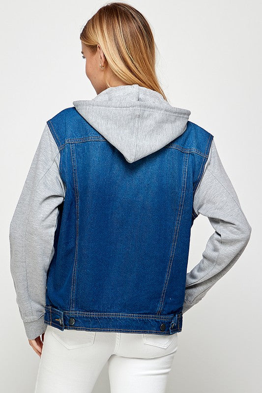 Yazzi Denim Jacket with Fleece Hoodie