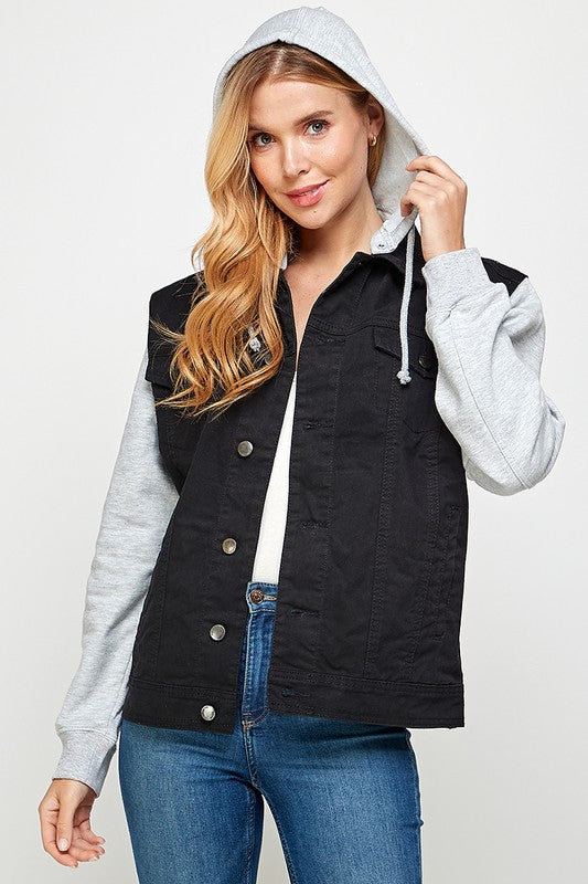 Yazzi Denim Jacket with Fleece Hoodie