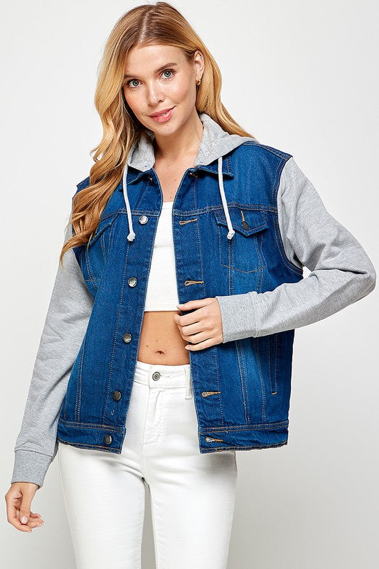 Yazzi Denim Jacket with Fleece Hoodie