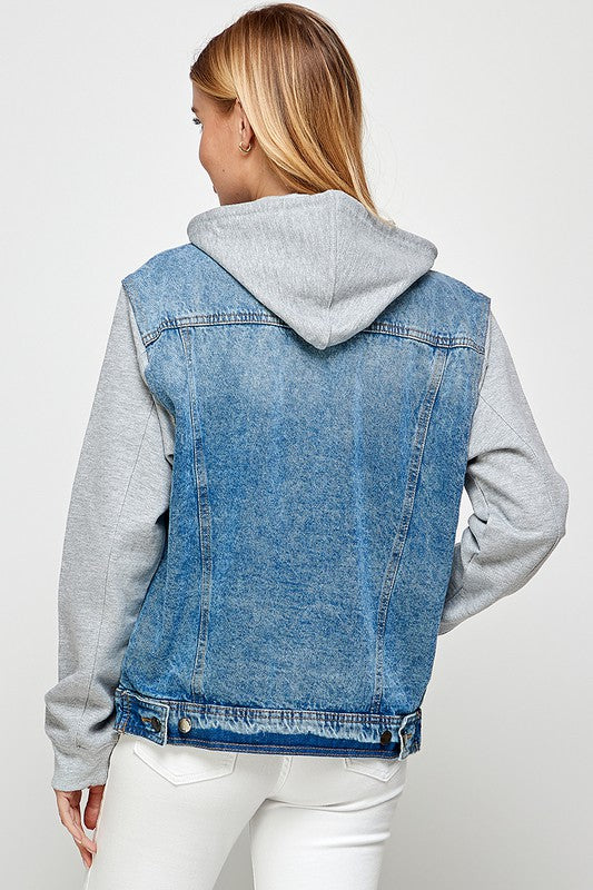 Yazzi Denim Jacket with Fleece Hoodie