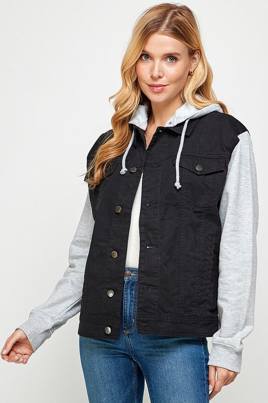 Yazzi Denim Jacket with Fleece Hoodie