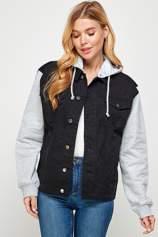 Yazzi Denim Jacket with Fleece Hoodie