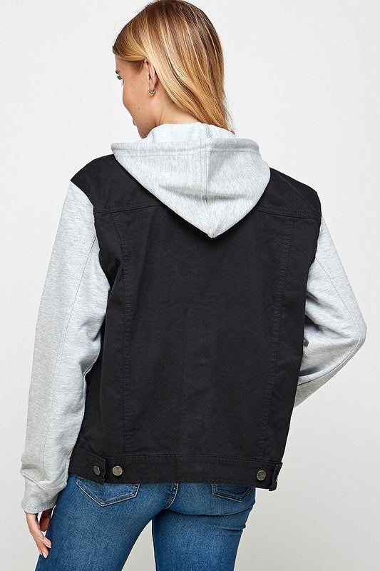 Yazzi Denim Jacket with Fleece Hoodie