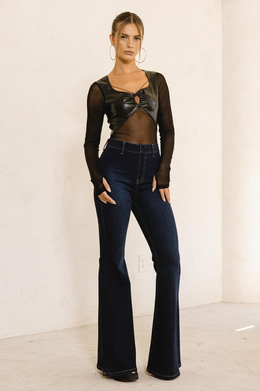 Vibrant M.I.U High Waisted Flare Jean