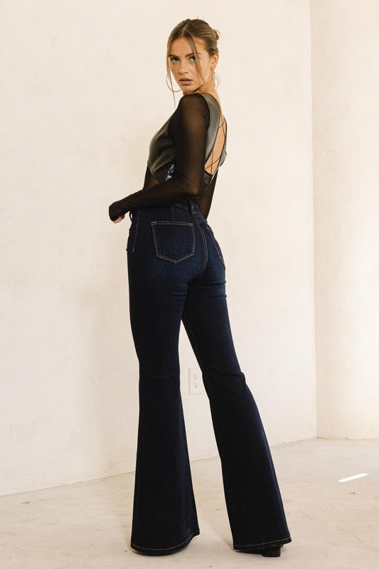 Vibrant M.I.U High Waisted Flare Jean