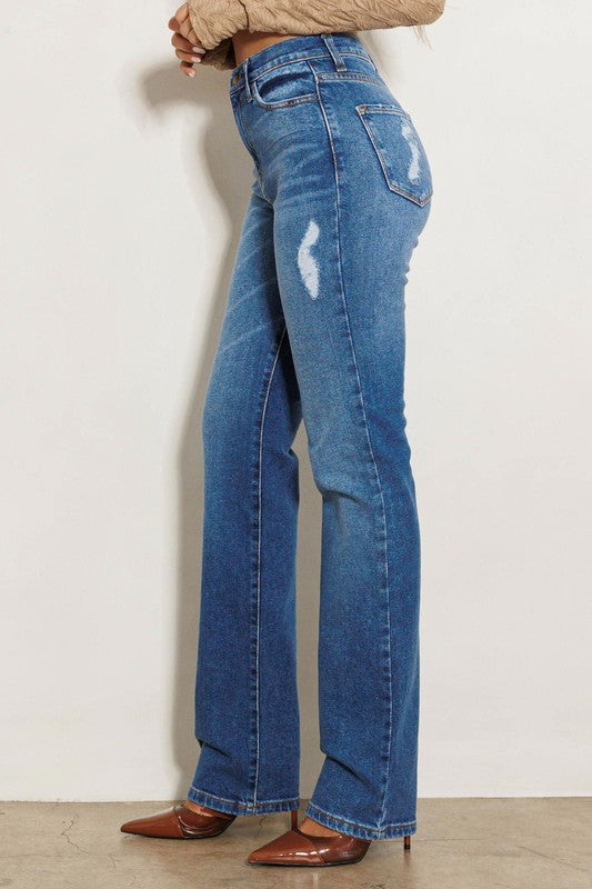 M.I.U High Rise Straight Jeans