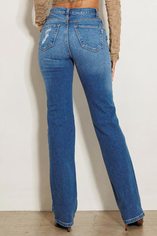 M.I.U High Rise Straight Jeans