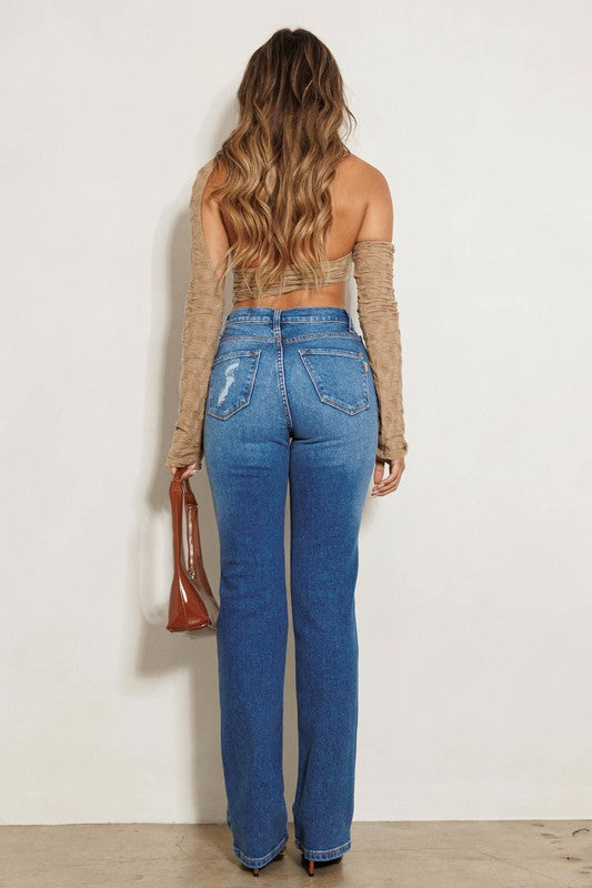 M.I.U High Rise Straight Jeans