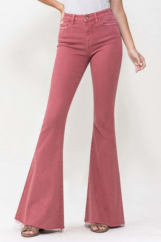 Vervet Brick High Rise Super Flare Jeans