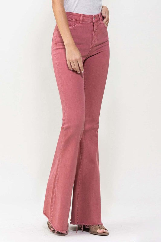 Vervet Brick High Rise Super Flare Jeans