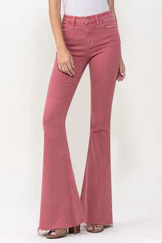 Vervet Brick High Rise Super Flare Jeans