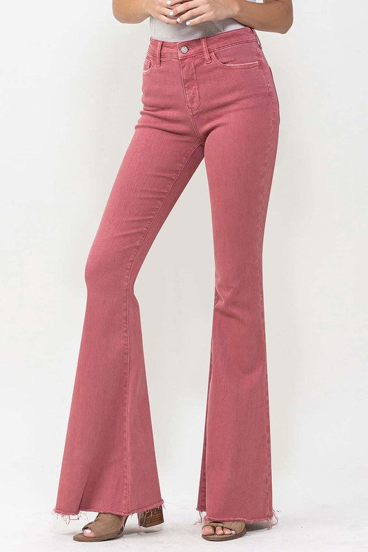 Vervet Brick High Rise Super Flare Jeans