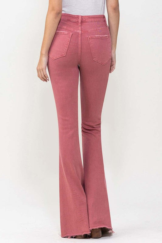 Vervet Brick High Rise Super Flare Jeans