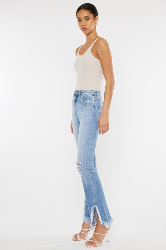 Kan Can Rayn High Rise Distressed Boot Cut