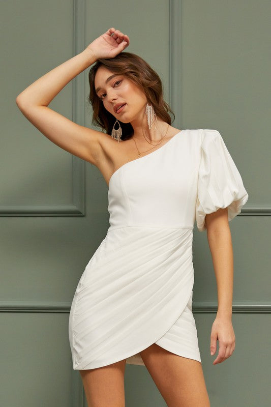 Do + Be One Shoulder Ruffle Dress