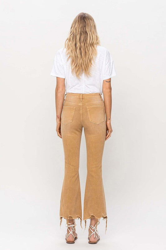 Vervet Vintage High Rise Distressed Flare Jeans