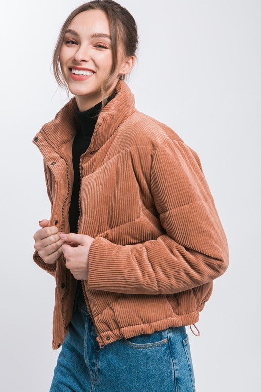 Fall Corduroy Puffer Jacket