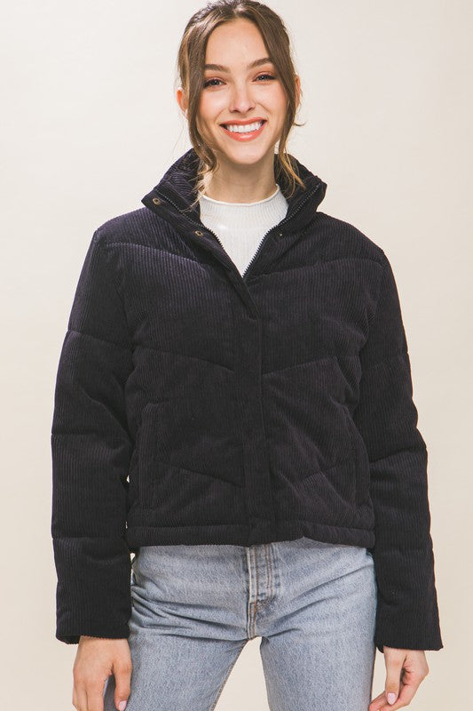 Fall Corduroy Puffer Jacket