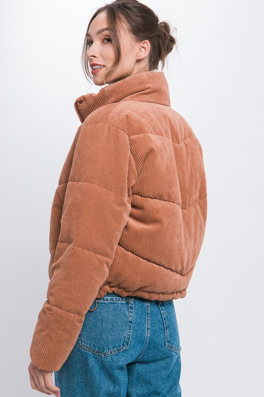 Fall Corduroy Puffer Jacket