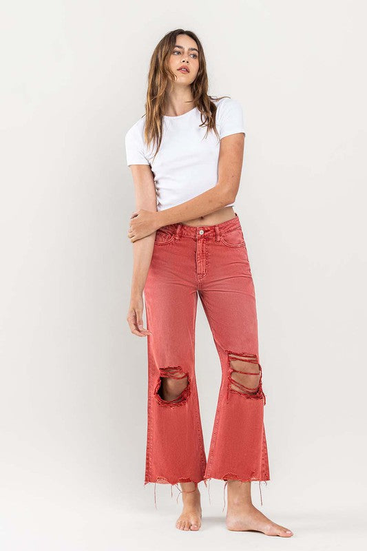 Flying Monkey 90s Vintage Crop Flare Jeans