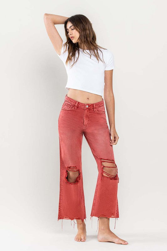 Flying Monkey 90s Vintage Crop Flare Jeans