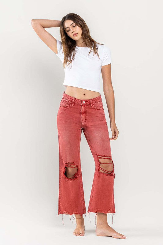 Flying Monkey 90s Vintage Crop Flare Jeans