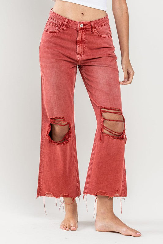 Flying Monkey 90s Vintage Crop Flare Jeans