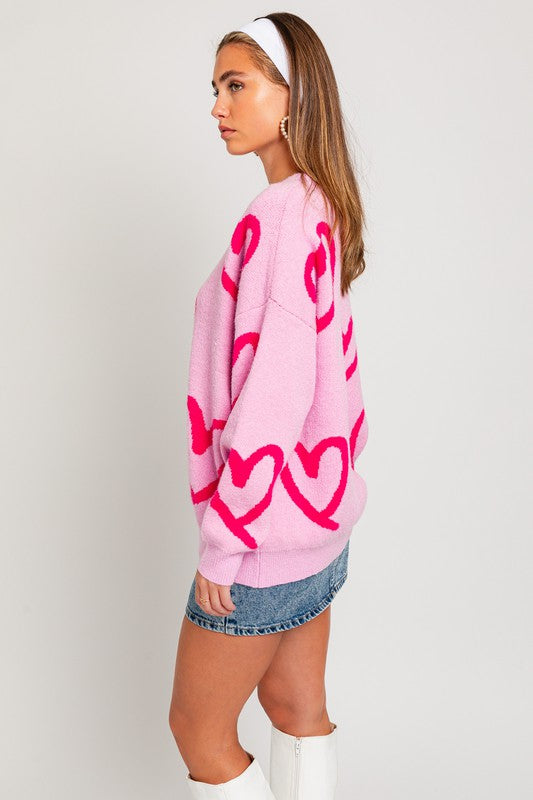 Steal My Heart Round Neck Sweater