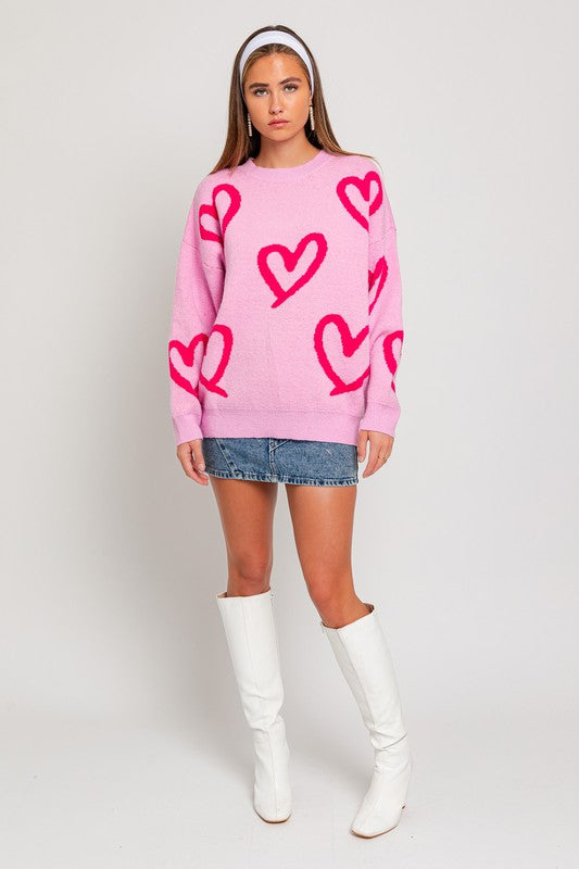 Steal My Heart Round Neck Sweater