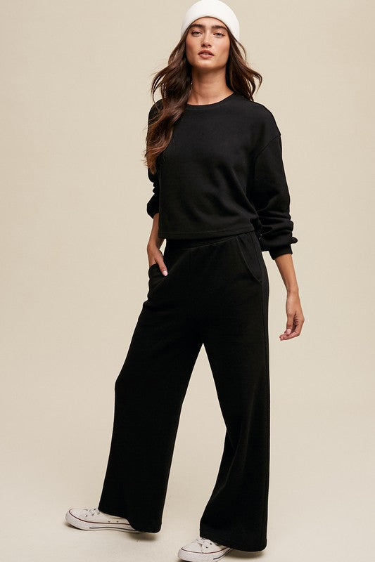 R&R Knit Sweat Top and Pants Athleisure Lounge Sets