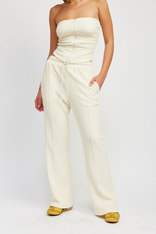 Calm High Waist Drawstring Pants