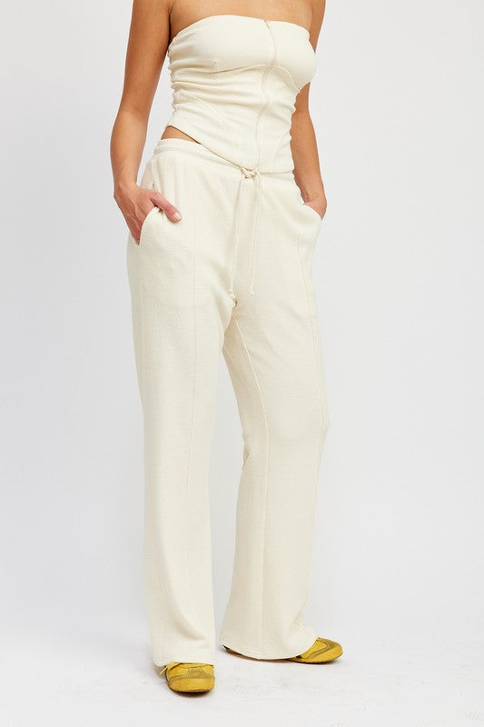 Calm High Waist Drawstring Pants