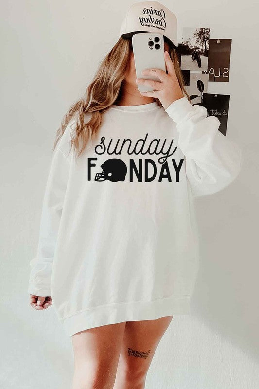 Sunday Funday Football Oversized Sweatshirt