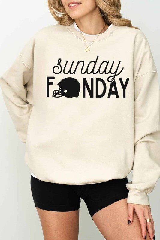 Sunday Funday Football Oversized Sweatshirt