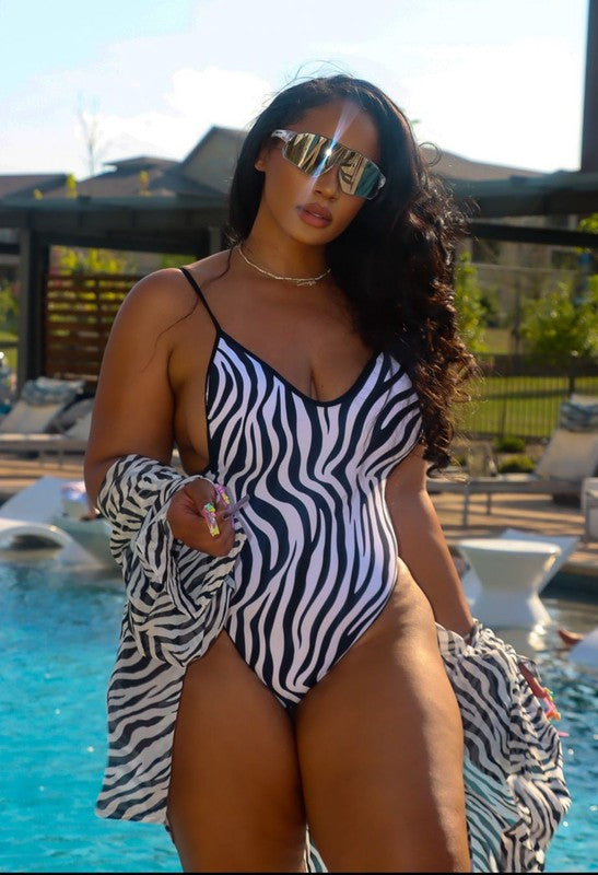 Zebras Are Wild One Piece Bathing Suit