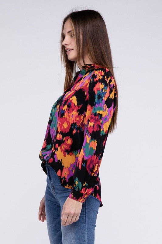 Field of Dreams Floral Raglan Sleeve Blouse