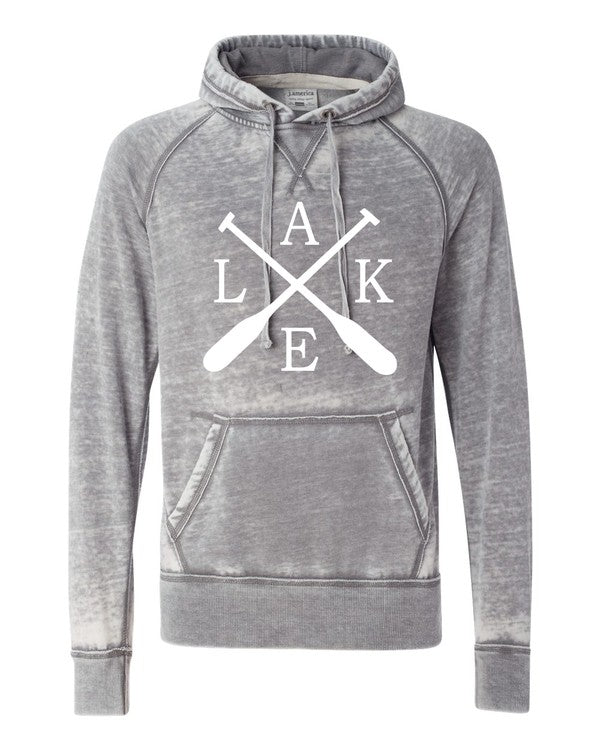 Lake with Oars Vintage Hoodie