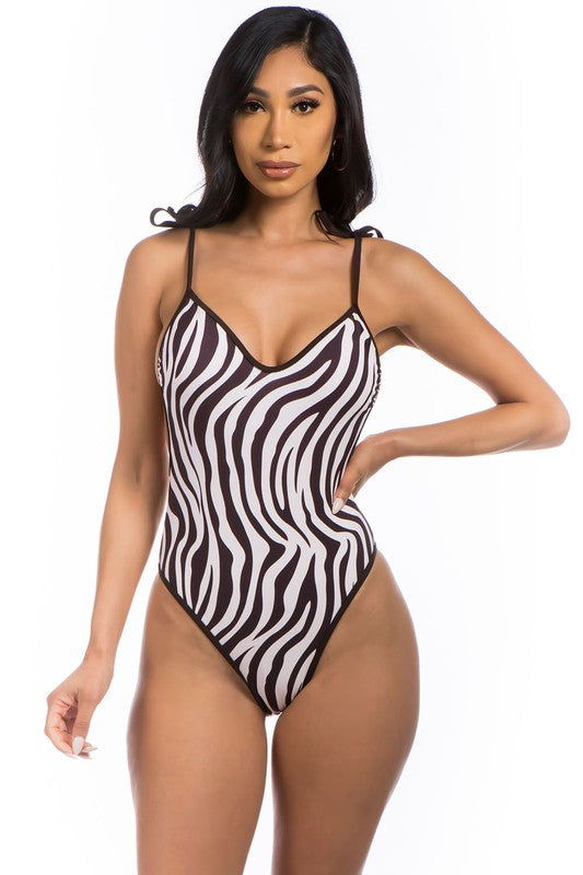 Zebras Are Wild One Piece Bathing Suit