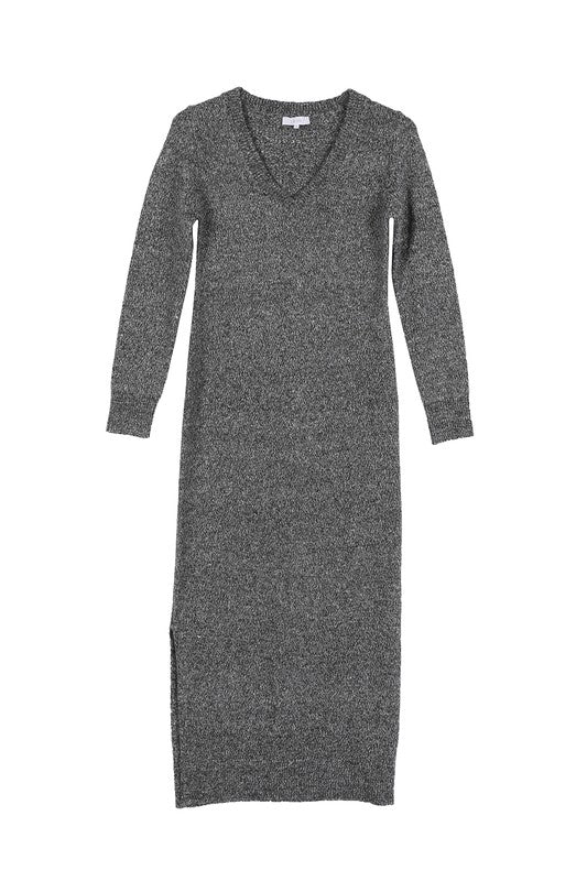 Jupiter V-Neck Sweater Maxi Dress