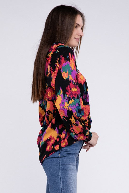 Field of Dreams Floral Raglan Sleeve Blouse